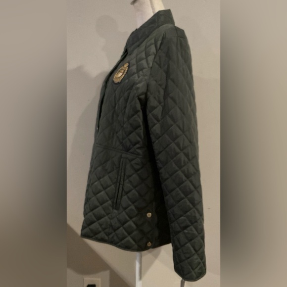 Lauren Ralph Lauren Women's Quilted Crest Jacket Dark Green Sz XL NWT - Picture 5 of 12